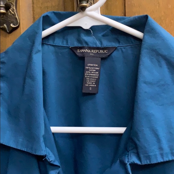 Banana Republic blue button up shirt. - Picture 2 of 2